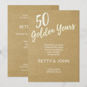 Invitation 50 Ans d'Or – Célébration Classique (Devant / Derrière)