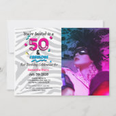 Invitation 50 ans et fabuleuse fête d'anniversaire 80 ans Inv (Devant)