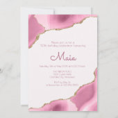 Invitation 50 ans et fabuleux 50e anniversaire rose (Dos)