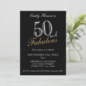 Invitation 50 ans et Fabuleux Anniversaire avec Écriture Élég (Debout devant)