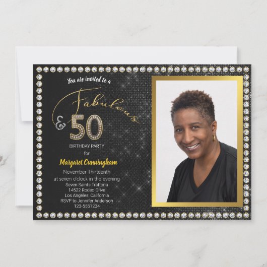 Invitation 50 ans et fabuleux Black Diamond 50e anniversaire (Devant)
