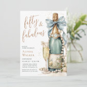 Invitation 50 ans et Fabuleux écriture dorée pour une fête d' (Debout devant)