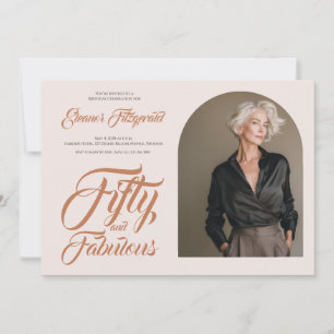 Invitation 50 ans et Fabuleux Fête d'anniversaire en terre cu