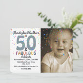 Invitation 50 ans et Fabuleux Fête de Photo pour les Cinquant (Debout devant)