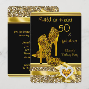 Invitation 50 ans et fabuleux Leopard Wild at Heart Escarpins