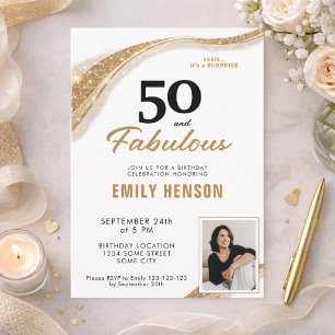 Invitation 50 ans et Fabuleux Or 50e Anniversaire