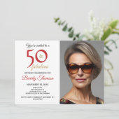 Invitation 50 ans et Fabuleux Personnalisable (Debout devant)