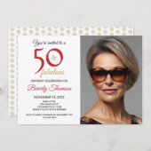 Invitation 50 ans et Fabuleux Personnalisable (Devant / Derrière)