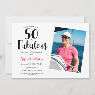 Invitation 50 ans et Fabuleux Photo 50e Anniversaire