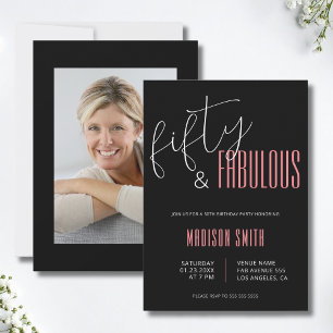 Invitation 50 ans et Fabuleux Photo Anniversaire de 50 ans No