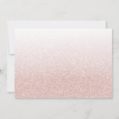 Invitation 50 ans et Fabuleux Rose Gold Paillettes Élégant An (Dos)