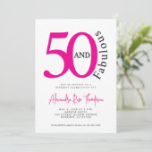Invitation 50 ans et Fabuleux Script Fête d'anniversaire 50 a (Debout devant)