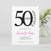 Invitation 50 ans et Fabuleux Script Fête d'anniversaire 50 a (Debout devant)