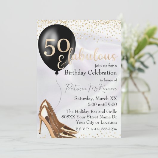 Invitation 50 ans et Fabuleux Talons Hauts Dorés (Debout devant)