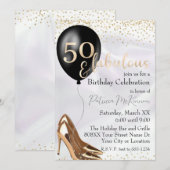 Invitation 50 ans et Fabuleux Talons Hauts Dorés (Devant / Derrière)