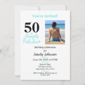 Invitation 50 ans et merveilleux anniversaire tout simplement (Devant)