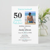 Invitation 50 ans et merveilleux anniversaire tout simplement (Debout devant)