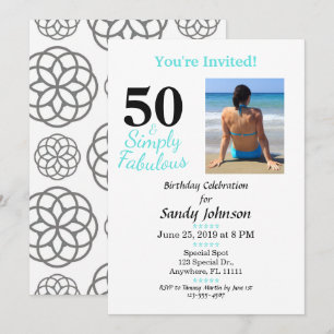 Invitation 50 ans et merveilleux anniversaire tout simplement