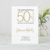 Invitation 50 ans Fabuluse avec points Gold & Blan (Debout devant)