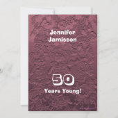 Invitation 50 ans jeune fête d'anniversaire Pink Rag Doll (Devant)