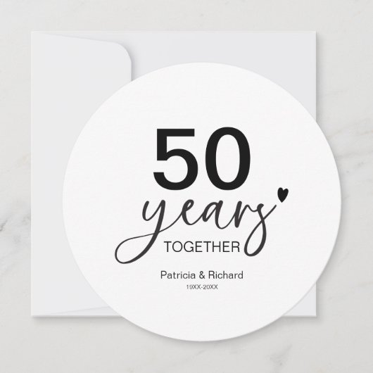 Invitation 50 ans Mariage Anniversaire Plaque de chargement I (Devant)
