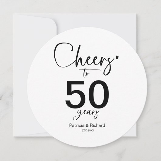 Invitation 50 ans Mariage Anniversaire Plaque de chargement I (Devant)