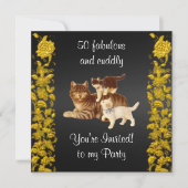 Invitation 50 chats de fête fabuleux et câlins (Devant)