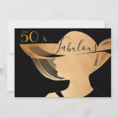 Invitation 50 et conception | élégante fabuleuse d'art déco (Devant)