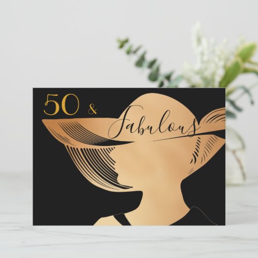 Invitation 50 et conception | élégante fabuleuse d'art déco (Debout devant)