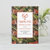 Invitation 50 et fabuleuse aquarelle de la jungle léopard (Debout devant)