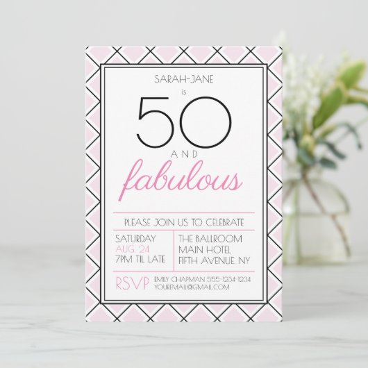 Invitation 50 et fabuleuse fête d'anniversaire (Debout devant)