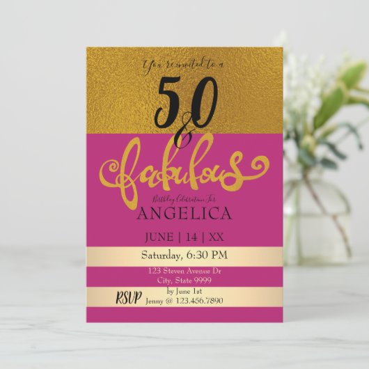 Invitation 50 et fabuleuse fête d'anniversaire (Debout devant)