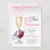 Invitation 50 Et Fabuleuse fête d'anniversaire (Devant)