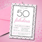 Invitation 50 et fabuleuse fête d'anniversaire