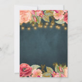 Invitation 50 et fabuleuse fête fleurie élégante 50e annivers (Dos)