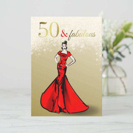 Invitation 50 et fabuleuse Parties scintillant d'anniversaire (Debout devant)