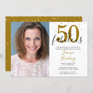 Invitation 50 et fabuleuse photo d'anniversaire en or noir