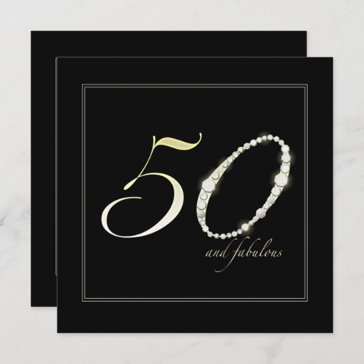 Invitation 50 et fabuleux (Devant / Derrière)