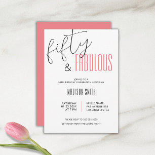 Invitation 50 et fabuleux 50e anniversaire