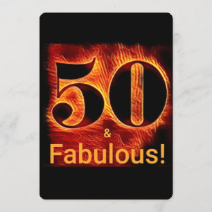 Invitation 50 et fabuleux 50e anniversaire de la flamme de mo