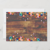 Invitation 50 et fabuleux 50e anniversaire Lumières rustiques (Dos)