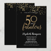 Invitation 50 et fabuleux 50e anniversaire Personnalisé (Devant / Derrière)
