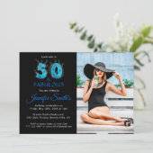 Invitation 50 et fabuleux 50e anniversaire Photo Party (Debout devant)