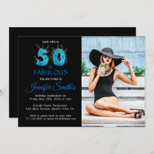 Invitation 50 et fabuleux 50e anniversaire Photo Party