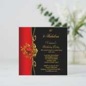 Invitation 50 et fabuleux 50e anniversaire Red Gold Hearts (Debout devant)