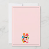 Invitation 50 et fabuleux 50e anniversaire Whimsical Letterin (Dos)