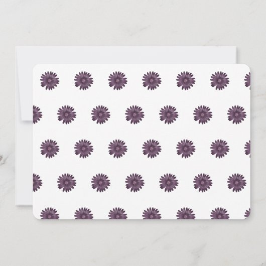 Invitation 50 et Fabuleux, amusant marguerite violette avec p (Dos)