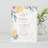 Invitation 50 et fabuleux Anniversaire de marbre rose (Debout devant)