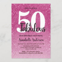 50 et fabuleux Anniversaire Hot rose