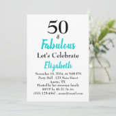 Invitation 50 et Fabuleux anniversaire Turquoise (Debout devant)